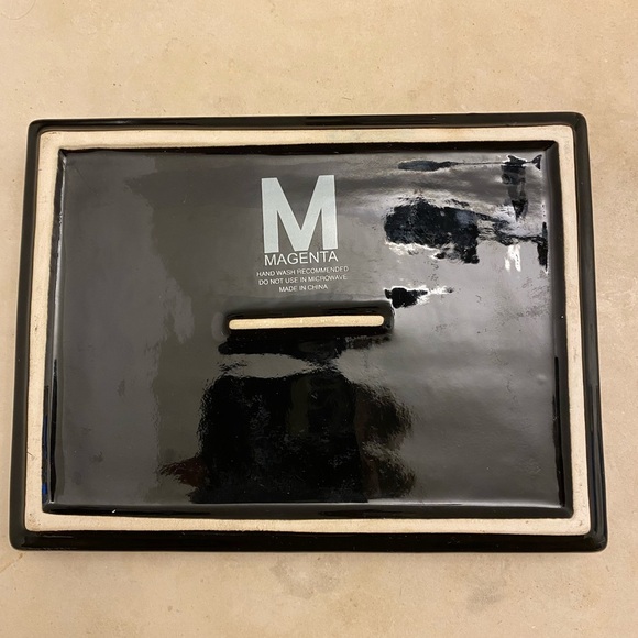 Catch All Dish “Tic Tac Toe” Black and Gold - Picture 3 of 6